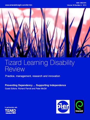 cover image of Tizard Learning Disability Review, Volume 18, Issue 4